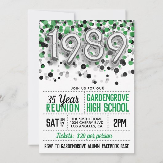 1989 Uni-Wiedersehen Einladung (Vorderseite)