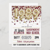 1989 Uni-Wiedersehen Einladung (Vorne/Hinten)