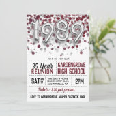 1989 Uni-Wiedersehen Einladung (Stehend Vorderseite)