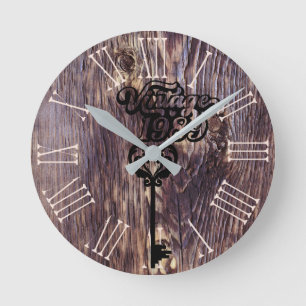 1989 Vintage Acrylmauer-Uhr Runde Wanduhr