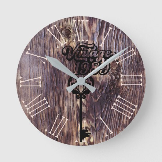 1989 Vintage Acrylmauer-Uhr Runde Wanduhr (Vorderseite)