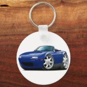 1990-98 Miata Dk Blue Car Schlüsselanhänger (Vorderseite)