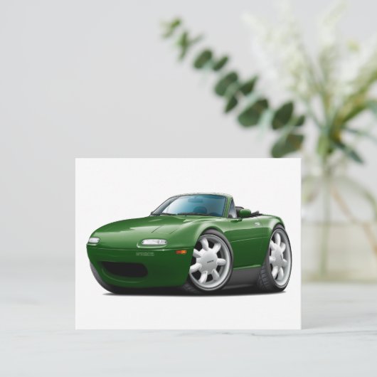 1990-98 Miata Green Car Postkarte (Stehend Vorderseite)