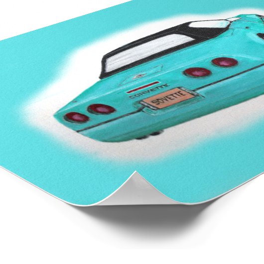 1990 Corvette Plakat (Ecke)
