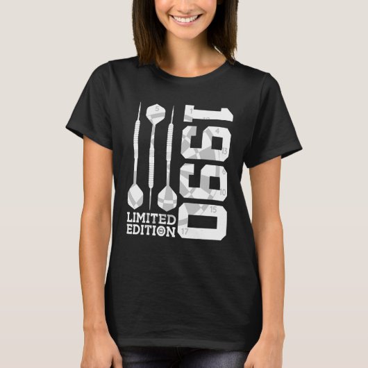 1990 DARTS 32. GEBURTSTAG T-Shirt (Vorderseite)