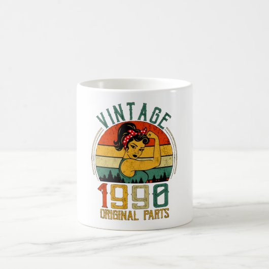 1990 Frauen Geburtstag Kaffeetasse (Mittel)
