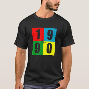 1990 Geboren Retro Vintage 32. Geburtstag T-Shirt