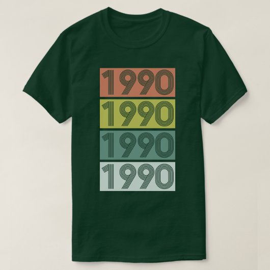 1990 Geburtstag Vintag T-Shirt (Design vorne)