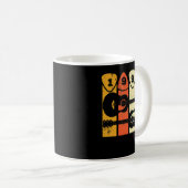 1990 Guitar Pick Retro 1990 Guitar Pick Musician R Kaffeetasse (VorderseiteRechts)