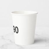 1990 Hashtag 35 Geburtstag Jahrestag Pappbecher (Links)