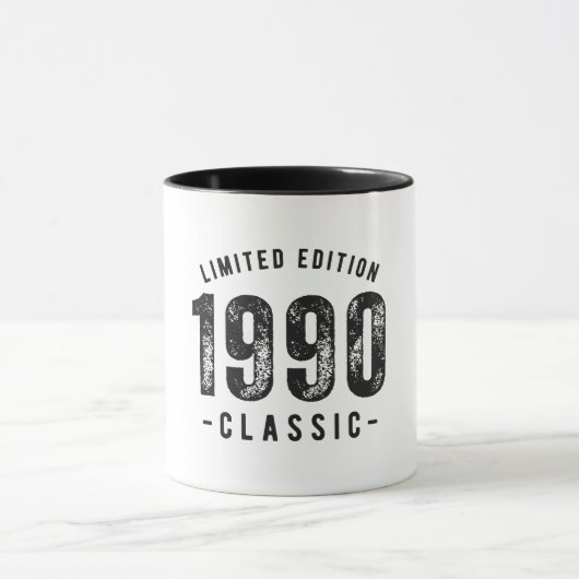 1990 Klassisches Geburtsjahr Tasse (Zentrum)