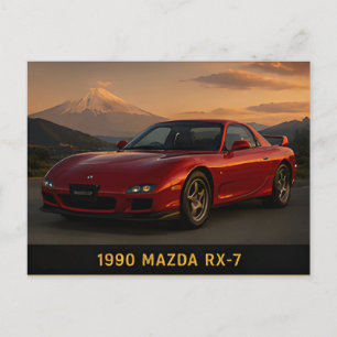 1990 Mazda RX-7 Klassischer Japanischer Rotationss Postkarte