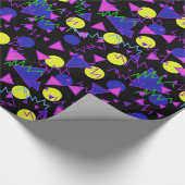 1990 mutige geometrische Dunkelheit Geschenkpapier (Ecke)