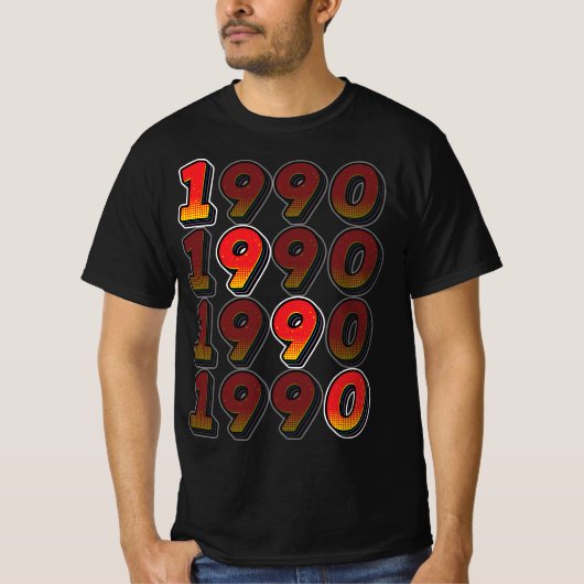 1990 Retro-Design T-Shirt (Vorderseite)