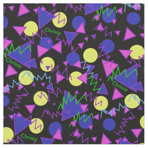 1990 retro Namegewebe Stoff