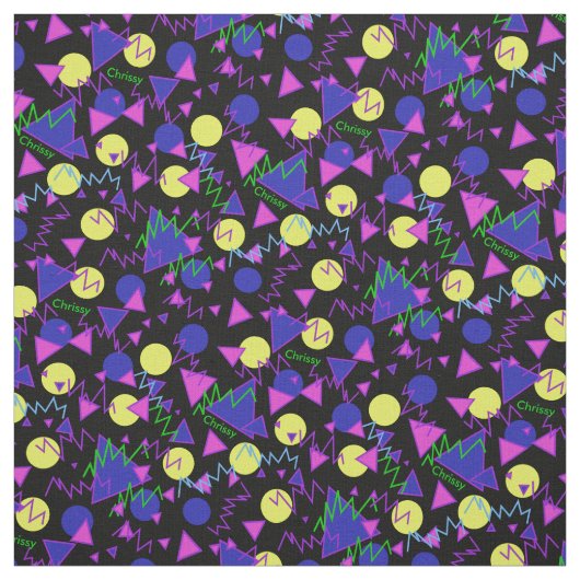 1990 retro Namegewebe Stoff (Muster)