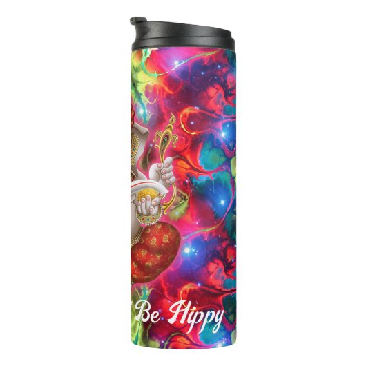 1990er Jahre Hippy Ganesh Galaxy Thermal Tumbler Thermosbecher (Nach rechts gedreht)