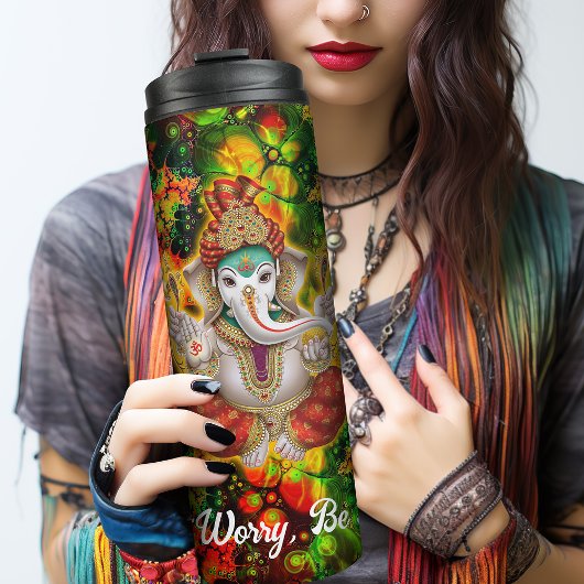 1990er Jahre Hippy Ganesh Galaxy Thermal Tumbler Thermosbecher