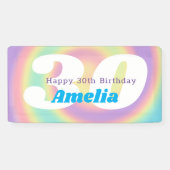 1990er Jahre Iridescent Rainbow 30th Birthday Part Banner (Horizontal)