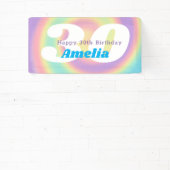 1990er Jahre Iridescent Rainbow 30th Birthday Part Banner (InSitu)