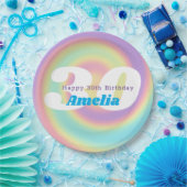 1990er Jahre Iridescent Rainbow 30th Birthday Part Pappteller (Party)