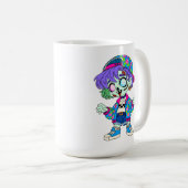 1990er Zombie Mädchen Kaffeetasse (VorderseiteRechts)