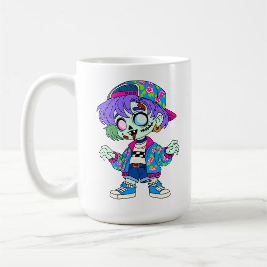 1990er Zombie Mädchen Kaffeetasse (Links)