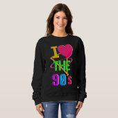 1990's 90s I Heart Nineties I Love The 90's Old Sc Sweatshirt (Vorne ganz)