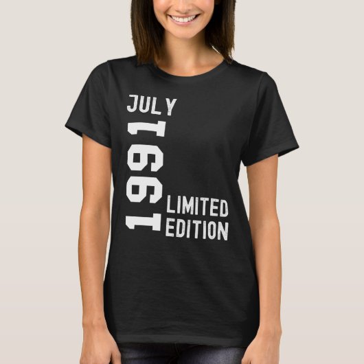 1991 Juli Glückwunsch zum Geburtstag Party T-Shirt (Vorderseite)