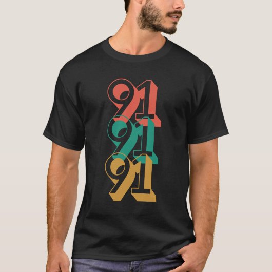 1991 Retro Nostalgie T-Shirt (Vorderseite)