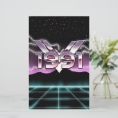 1991 Tech noir Briefpapier (Stehend Vorderseite)