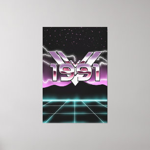 1991 Tech noir Leinwanddruck