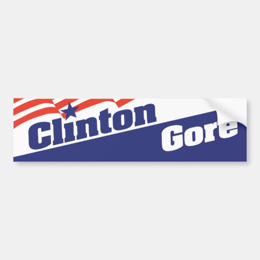 1992 Bill Clinton Al Gore Autoaufkleber (Vorne)