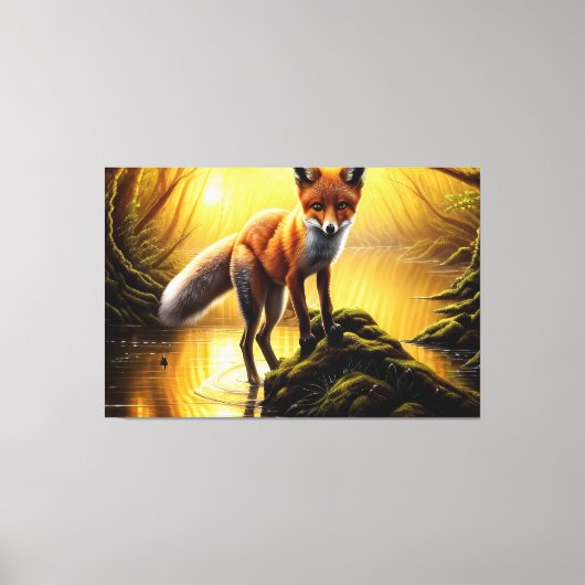 "1992" Fox Junting Leinwand art (Vorderseite)
