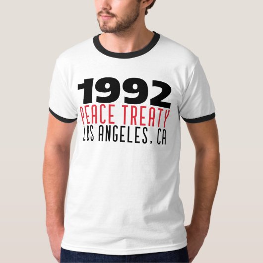 1992 Friedensvertrag Los Angeles T-Shirt (Vorderseite)