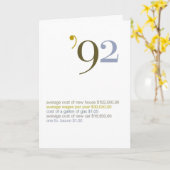 1992 Geburtstagspass-Fakten Karte (Gelbe Blume)