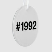 1992 Hashtag 33 Geburtstag Jahrestag Ornament (Vorderseite)