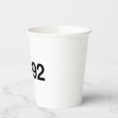 1992 Hashtag 33 Geburtstag Jahrestag Pappbecher (Links)