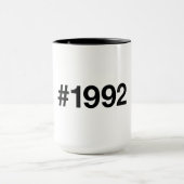 1992 Hashtag 33 Geburtstag Jahrestag Tasse (Zentrum)