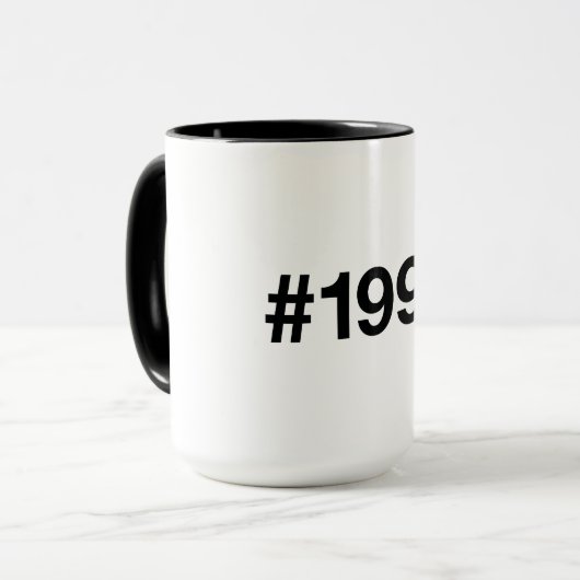 1992 Hashtag 33 Geburtstag Jahrestag Tasse (Vorderseite Links)