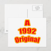 1992 Original Red Postkarte (Vorne/Hinten)
