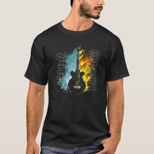 1992 Originale lustige bunte Retro Flammen Klassik T-Shirt