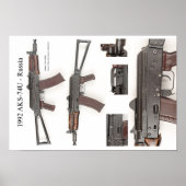 1992 Tula AKS-74U Sturmgewehr Poster (Vorne)