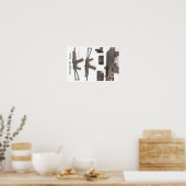 1992 Tula AKS-74U Sturmgewehr Poster (Küche)