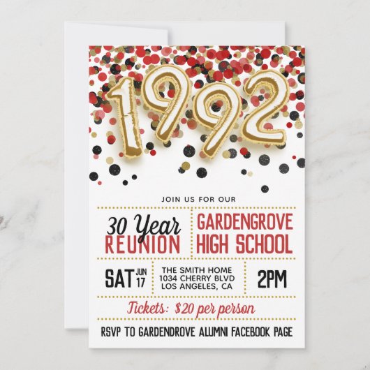 1992 Uni-Wiedersehen Einladung (Vorderseite)