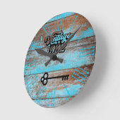 1992 Vintage Acrylmauer-Uhr Runde Wanduhr (Winkel)