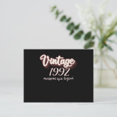 1992 Vintager Geburtstag Postkarte (Stehend Vorderseite)