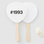 1993 Hashtag 32 Geburtstagsfeier Fächer (Vorne und Hinten)
