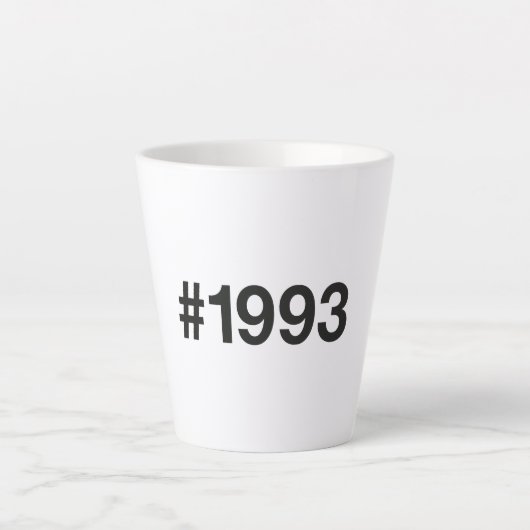 1993 Hashtag 32 Geburtstagsfeier Milchtasse (Vorderseite)