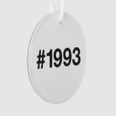 1993 Hashtag 32 Geburtstagsfeier Ornament (Vorderseite)